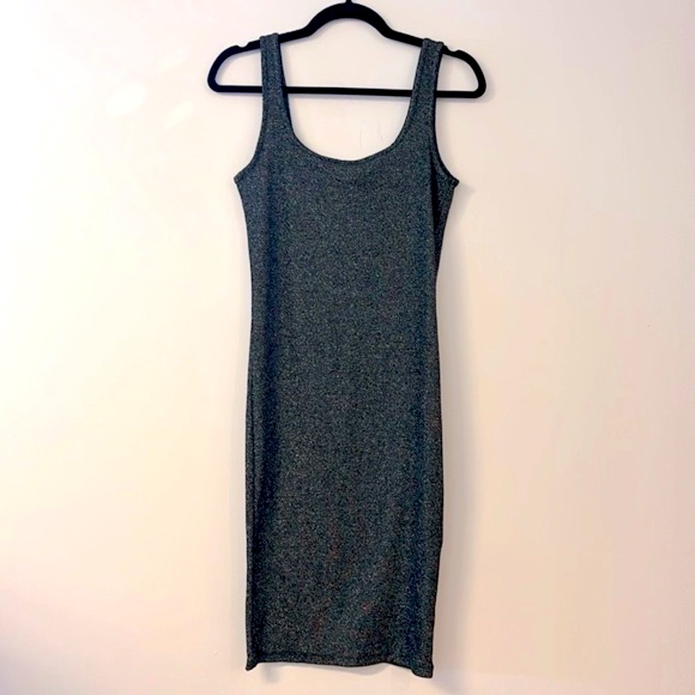 Zara metallic bodycon sleeveless dress